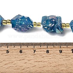 Brins de perles d'améthyste naturelle brute électroplaquée&nbsp;G-Z131-J02-02