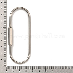 Anlaufgeschützte Karabinerverschluss-Anhänger aus Edelstahl 304 mit Schraubverschluss&nbsp;STAS-C092-05A-P