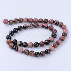 Chapelets de perles en rhodonite naturelle&nbsp;X-G-Q462-6mm-25