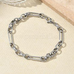 Set aus Büroklammer- und Rolokette sowie Armband aus Edelstahl 304&nbsp;SJEW-D091-02P