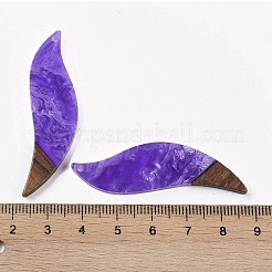 Gros pendentifs en résine et bois&nbsp;WOOD-F015-18F