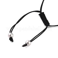 Bracelets de perles de nylon tressés réglables&nbsp;BJEW-JB06655-03