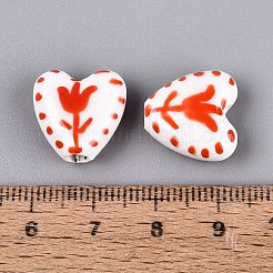 Perles en porcelaine manuelles&nbsp;PORC-Q005-10C