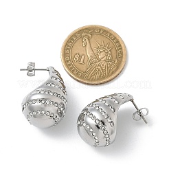 Orecchini a goccia in acciaio inossidabile 304&nbsp;EJEW-B108-06P