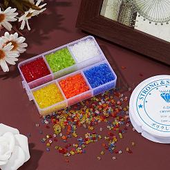 Kit fai da te per la creazione di braccialetti con perline di vetro in tubo trasparente&nbsp;DIY-YW0004-36A