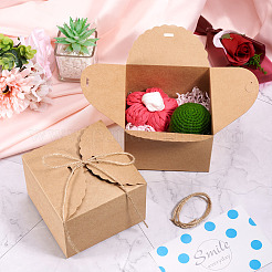 10 quadratische Geschenkboxen aus Kraftpapier&nbsp;CON-TA0001-13