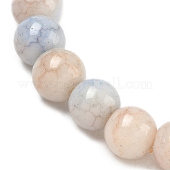 Bracelets extensibles en perles rondes en verre craquelé opaque pour femmes&nbsp;BJEW-PH01819-12