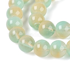 Colliers de perles acryliques imitation œil de chat&nbsp;OACR-Q197-01C-10