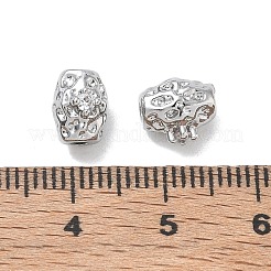 Perle di zirconi cubici trasparenti in micro pavè di ottone&nbsp;CU-CBA91C0-01P