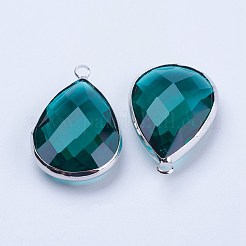 Messing Glas-Anhänger&nbsp;GLAA-G054-01P