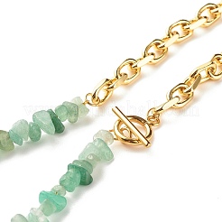 Set di gioielli con perline di avventurina verde naturale&nbsp;SJEW-JS01223-07