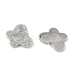 Pendentifs de Noël en laiton micro pavé de zircones cubiques transparentes&nbsp;KK-A280-03F-P