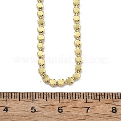 Halsketten mit flachen Kugelketten aus Messing für Damen&nbsp;NJEW-U035-01G