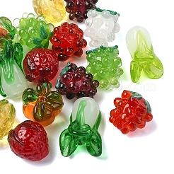 18 pz 9 stili tema autunnale perline di lampwork fatte a mano&nbsp;LAMP-YW0001-28