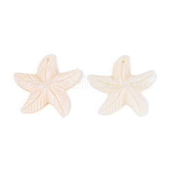 Pendenti intagliati in conchiglia d'acqua dolce naturale&nbsp;X-SHEL-N038-34