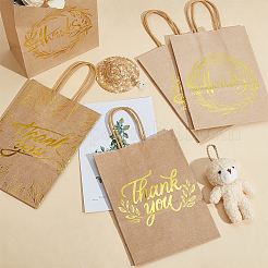 40 stücke 4 arten gold stempel danke gedruckt papier geschenk tragetaschen&nbsp;ABAG-GO0001-12