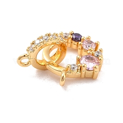 Pendentifs en zircone cubique micro-pavés en laiton écologiques&nbsp;KK-K268-20G