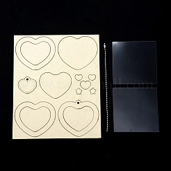 Ensemble de shaker coeur en bois fait à la main&nbsp;DIY-A014-09