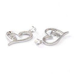 Pendentifs en laiton zircon cubique transparent&nbsp;ZIRC-J039-04P