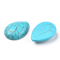 Accessoires artisanales cabochons en forme de larme à dos plat&nbsp;TURQ-S270-18x25mm-01