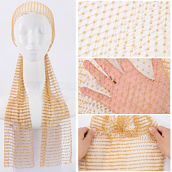 2 Stück 2 Farben Polyester Strass Mesh Kopfbedeckung Kappe für Damen&nbsp;AJEW-CY0001-63