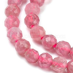 Natürliche rosa Turmalin Perlen Stränge&nbsp;G-F619-20C-2mm