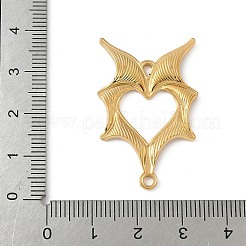 304 Edelstahl Fledermausflügel Herz Verbinder Verbindungsstück Charms&nbsp;X-STAS-S186-13G