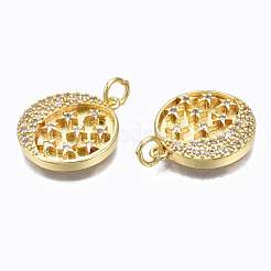 Pendentifs en laiton zircon cubique transparent&nbsp;ZIRC-N039-135-NF