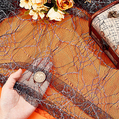 Polyester-Netzstoff mit Halloween-Motiv&nbsp;DIY-WH0308-684