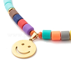 Collares hechos a mano de arcilla polimérica y hematites sintético&nbsp;NJEW-JN03788-04