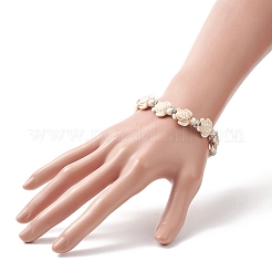 Braccialetto elasticizzato da donna con perline di tartaruga turchese sintetico tinto&nbsp;BJEW-JB09310-02