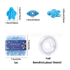 40 perlina di porcellana fatta a mano a forma di tartaruga&nbsp;DIY-SC0015-62A