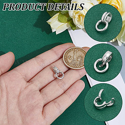 2 pz 925 ganci per tubi in argento sterling&nbsp;STER-NB0001-26