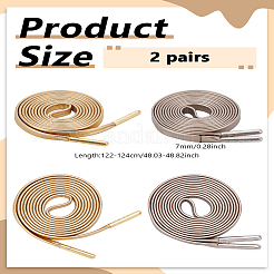 4 Stück Schnürsenkel aus PU-Leder in 2 Farben&nbsp;AJEW-LP0002-55