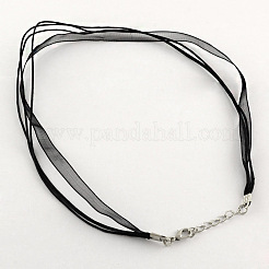 Collar de cuerda múltiple para hacer joyas&nbsp;NJEW-R218-13