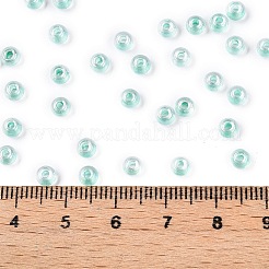 6/0 perline rotonde di vetro trasparenti all'interno colorate&nbsp;SEED-N006-004C