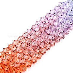 Perles de verre en fil de peinture cuite à dégradé de couleurs&nbsp;DGLA-A039-T6mm-A015