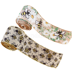 2 rouleau de ruban polyester à 2 motifs sur le thème des insectes&nbsp;OCOR-GF0002-58A