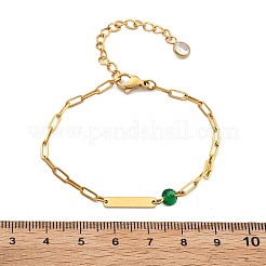 Bracelets à chaîne trombone en acier inoxydable 304&nbsp;BJEW-A035-04G-03