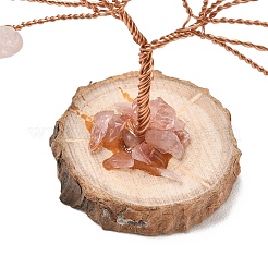 Copeaux de quartz rose naturel décorations arbre de vie&nbsp;GG-CBAEDF6-01I