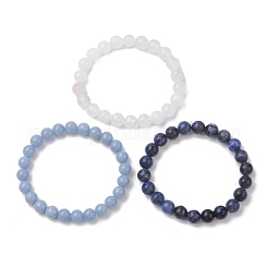 Ensemble de bracelets extensibles en perles rondes&nbsp;BJEW-JB10139-03