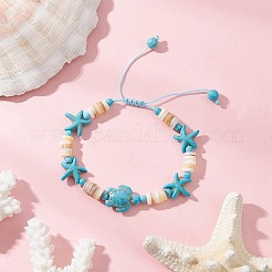 KELITCH Bracciale Avvolgente Con Perline Turchesi Naturali Nuovo Bracciale Con Filo Di Cristallo Per Donna