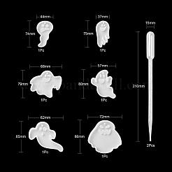Silikonformen für Halloween-Statuen mit Geisteranhänger&nbsp;DIY-LS0001-15
