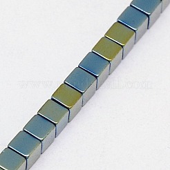 Electroplate non magnetici ematite sintetico fili di perline&nbsp;G-J170A-2x2mm-05