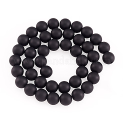 2 hebra de 2 estilos de cuentas de ónix negro natural (teñidas y calentadas)&nbsp;G-TA0003-52-8mm