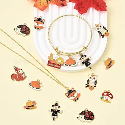20 Stück 10 Stile Thanksgiving-Thema Legierung Emaille Anhänger&nbsp;FIND-FS0004-84