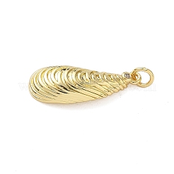 Pendenti in zirconi cubici trasparenti in micro pavè di ottone&nbsp;KK-A273-24G