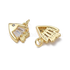 Ciondoli in ottone zirconi chiari micro pavé&nbsp;KK-CBA56EF-22G