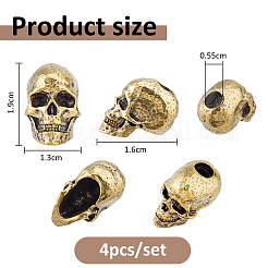 4 pièce de perles européennes en laiton&nbsp;KK-FH0008-40AG