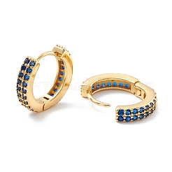 Orecchini a cerchio huggie incernierati con zirconi da donna&nbsp;EJEW-P196-21G-02